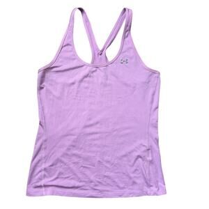 Under armor pink racerback mesh workout training tank top size small womens